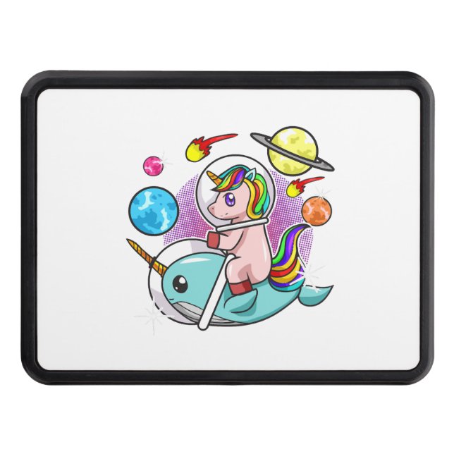 Cubierta Para Remolque Astronauta Unicornio montando en el universo espac (Anverso)
