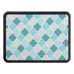 Cubierta Para Remolque Azules Marroquíes, Latticework, quatrefoil