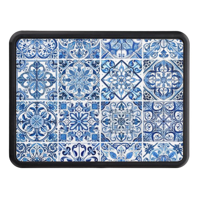 Cubierta Para Remolque Baldosas mediterráneas, portuguesas, azulejo, mall (Anverso)