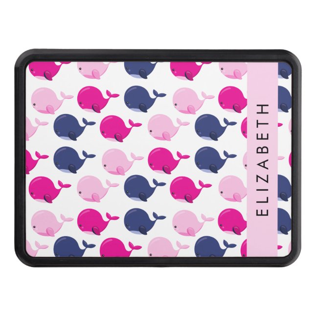 Cubierta Para Remolque Ballenas, Patrón De Ballenas, Tu Nombre (Anverso)