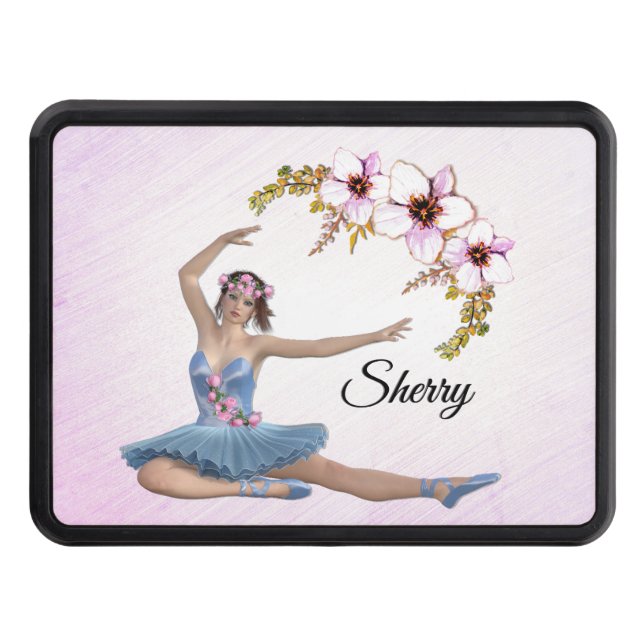 Cubierta Para Remolque Ballerina en rosa personal azul (Anverso)