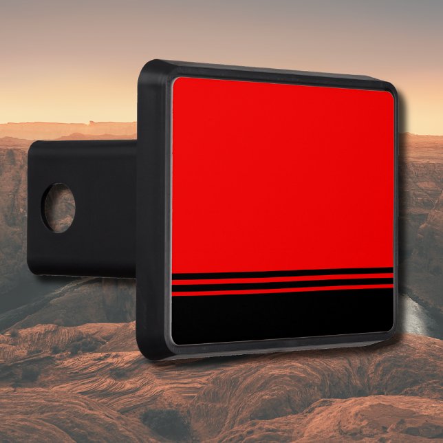 Cubierta Para Remolque Bandas horizontales negras y elegantes | Rojo (Subido por el creador)