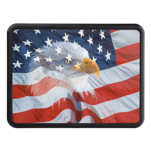 Cubierta Para Remolque Bandera americana calva patriótica de Eagle (Anverso)