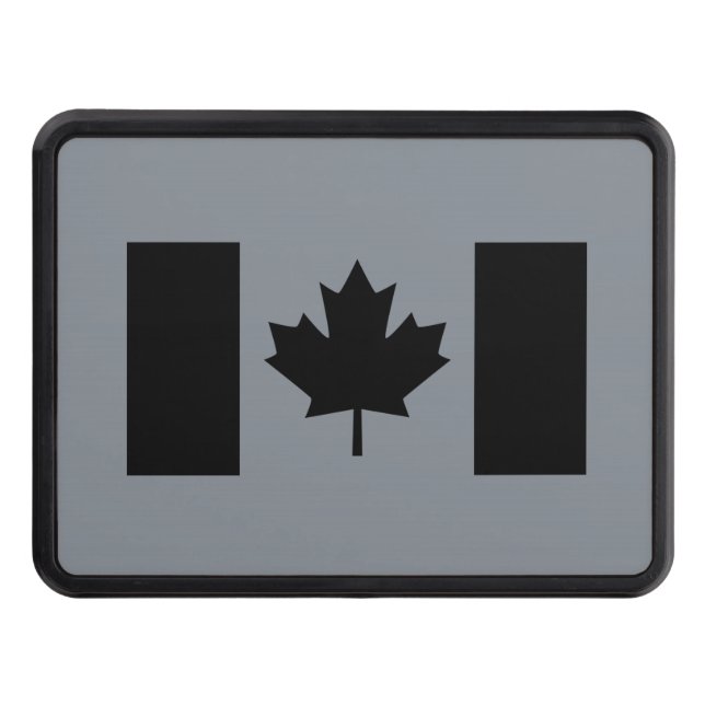 Cubierta Para Remolque Bandera canadiense en estilo negro (Anverso)