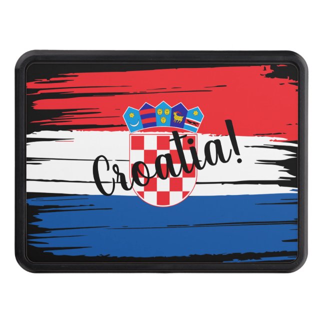 Cubierta Para Remolque Bandera de Croacia de pincel artístico (Anverso)