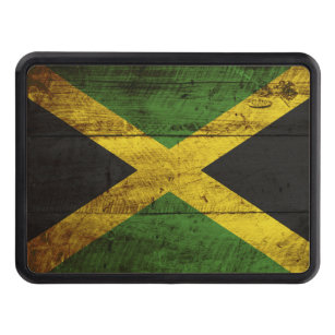 Cubierta Para Remolque Bandera de Jamaica en grano de madera viejo