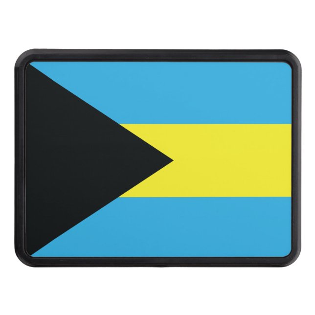 Cubierta Para Remolque Bandera de las Bahamas en azul, negro y amarillo (Anverso)