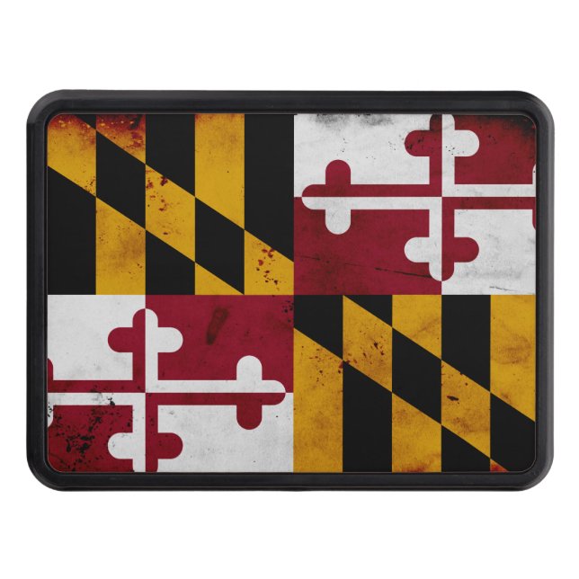 Cubierta Para Remolque Bandera del estado de Maryland Patriótico Grunge (Anverso)
