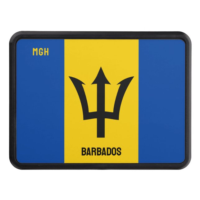 Cubierta Para Remolque Bandera del Monograma personalizado de Barbados (Anverso)