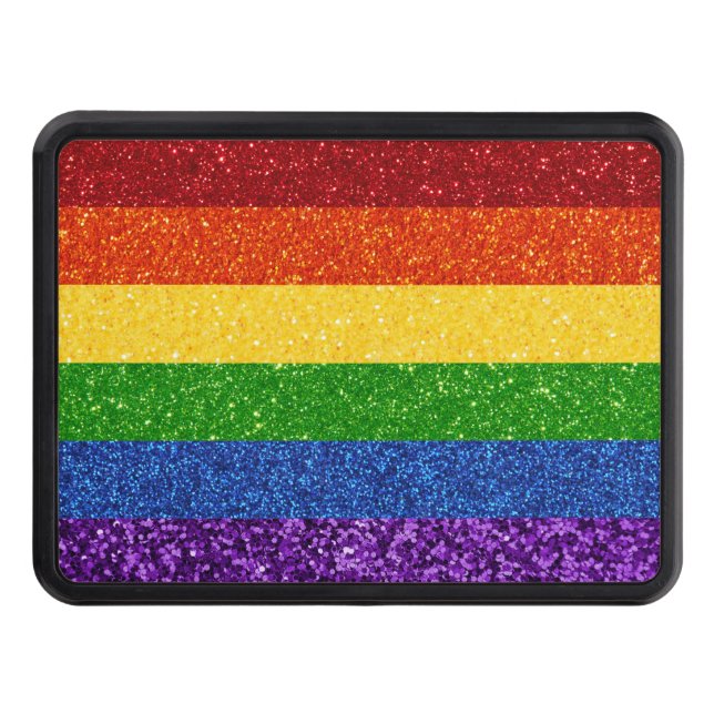 Cubierta Para Remolque Bandera del orgullo gay Purpurina LGBT (Anverso)