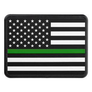 Cubierta Para Remolque Bandera delgada de la Línea Verde: Veteranos milit