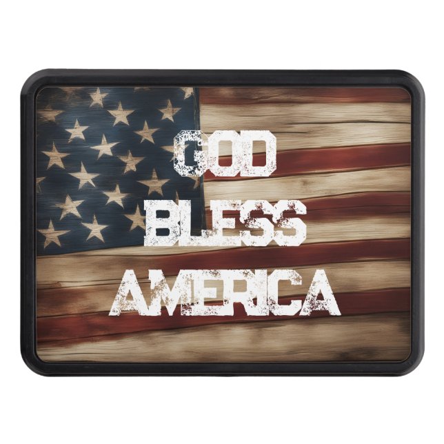 Cubierta Para Remolque Bandera estadounidense patriótica rusa bendiga a E (Anverso)