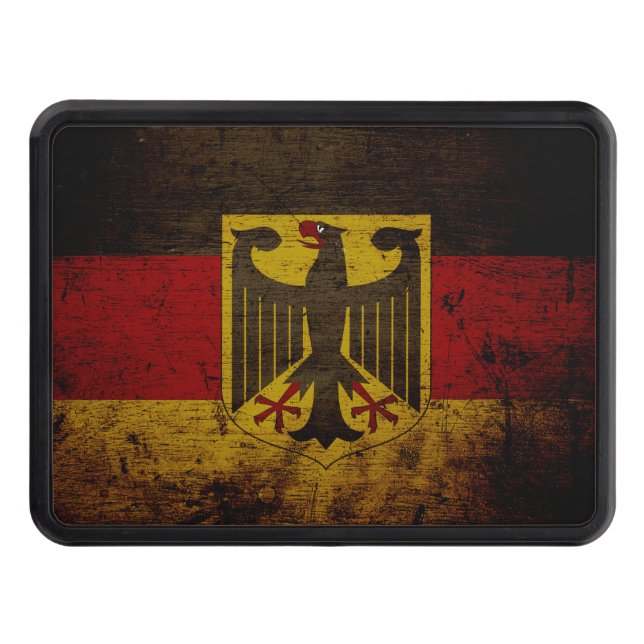 Cubierta Para Remolque Bandera negra de Alemania del Grunge (Anverso)