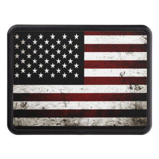 Cubierta Para Remolque Bandera negra grunge norteamericana