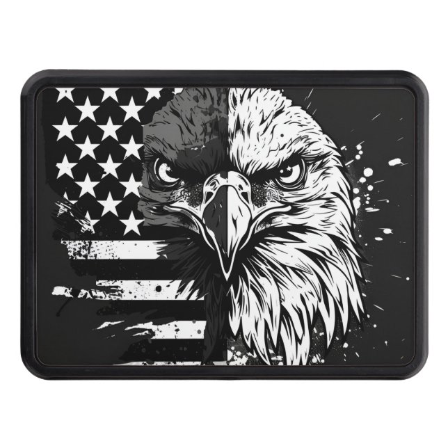 Cubierta Para Remolque Bandera patriótica estadounidense Bald Eagle (Anverso)