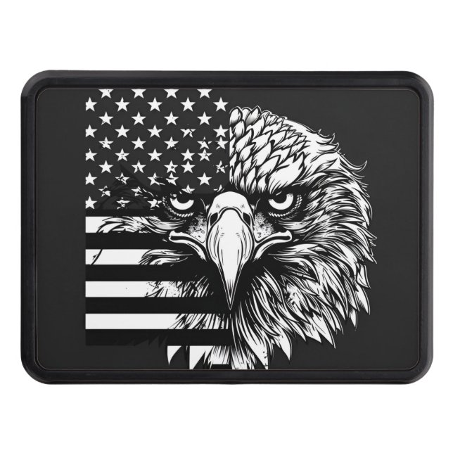 Cubierta Para Remolque Bandera patriótica estadounidense Bald Eagle (Anverso)