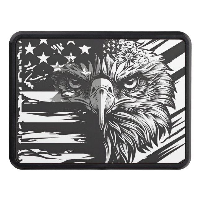Cubierta Para Remolque Bandera patriótica estadounidense Bald Eagle (Anverso)