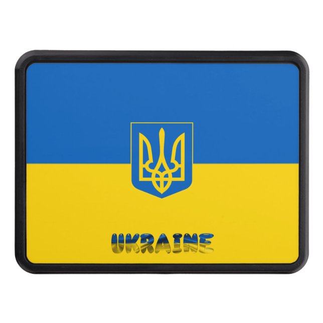 Cubierta Para Remolque Bandera ucraniana escudo de armas (Anverso)