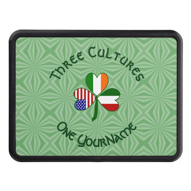 Cubierta Para Remolque Banderas irlandesas-americanas italianas destrozan (Anverso)