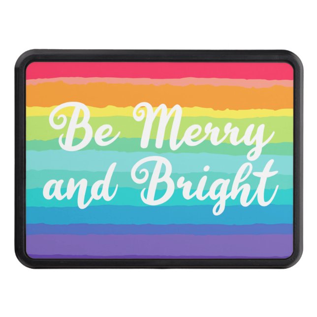 Cubierta Para Remolque Be Merry and Bright Rainbow Navidades (Anverso)