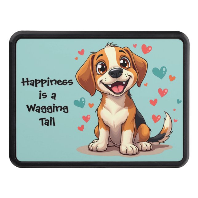 Cubierta Para Remolque Beagle de Kawaii con perro lúgubre (Anverso)