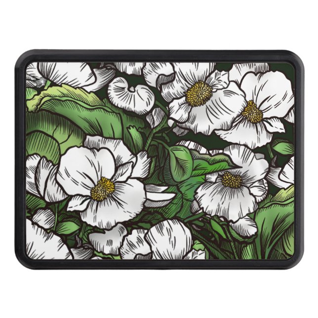 Cubierta Para Remolque Begonias blancas (Anverso)