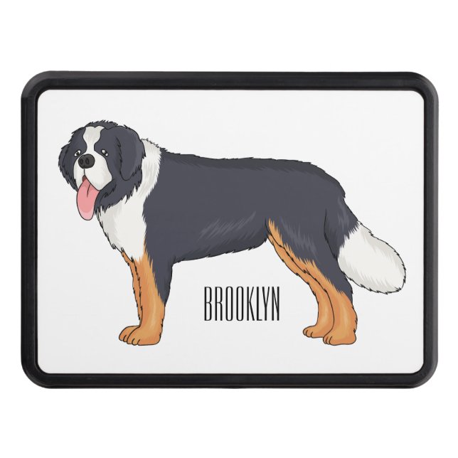 Cubierta Para Remolque Bernese mountain dog cartoon illustration (Anverso)