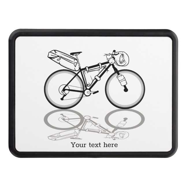 Cubierta Para Remolque Bicicleta en blanco y negro (Anverso)