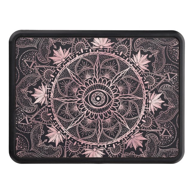 Cubierta Para Remolque Black Pink Eye Mandala (Anverso)