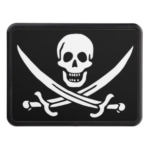 Cubierta Para Remolque Blanco, Bandera Pirata Calico Jack, Calavera y Cri