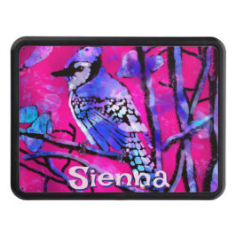 Cubierta Para Remolque Blue Jay Bird Tree Branch Pink Personalized 