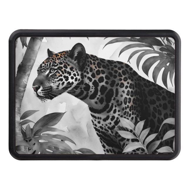 Cubierta Para Remolque Boceto Jaguar en blanco y negro (Anverso)
