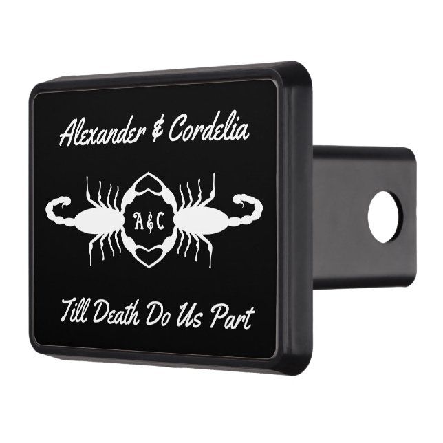 Cubierta Para Remolque Boda blanco gótico Scorpions Personalizado (Izquierda)