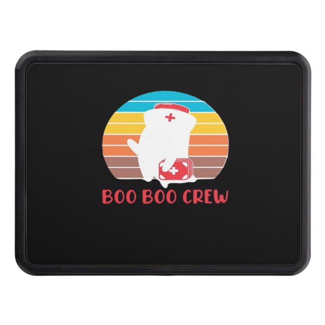 Cubierta Para Remolque Boo Boo Crew Enfermera Graciosa Fantasma Halloween (Anverso)