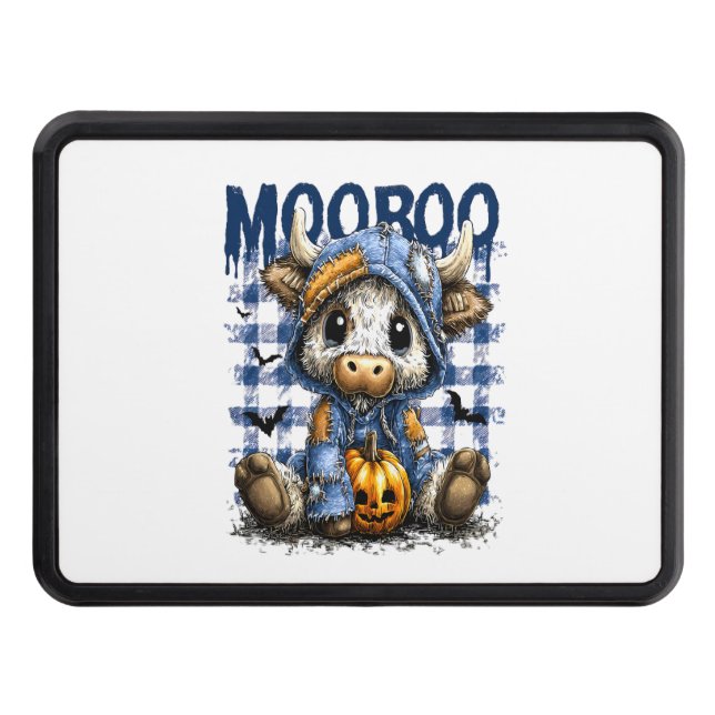 Cubierta Para Remolque Boo Halloween Spooky Highland Cow (Anverso)
