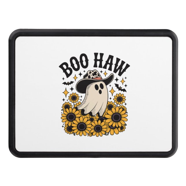 Cubierta Para Remolque Boo Haw Cow Fantasma Halloween Occidental (Anverso)