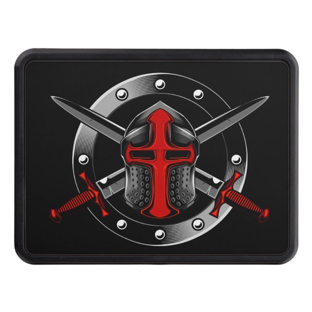 Cubierta Para Remolque Caballero templario (rojo) con espadas cruzadas (Anverso)