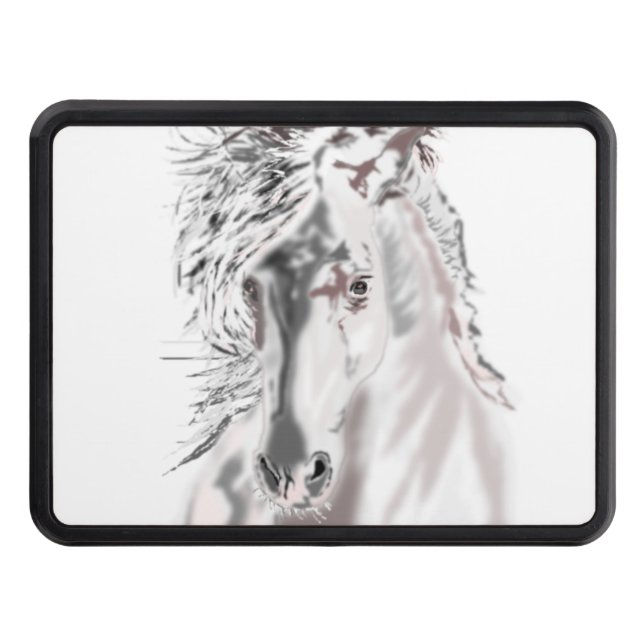 Cubierta Para Remolque Caballo blanco (Anverso)