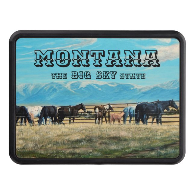 Cubierta Para Remolque Caballos de Montana, rodeo de la primavera, (Anverso)