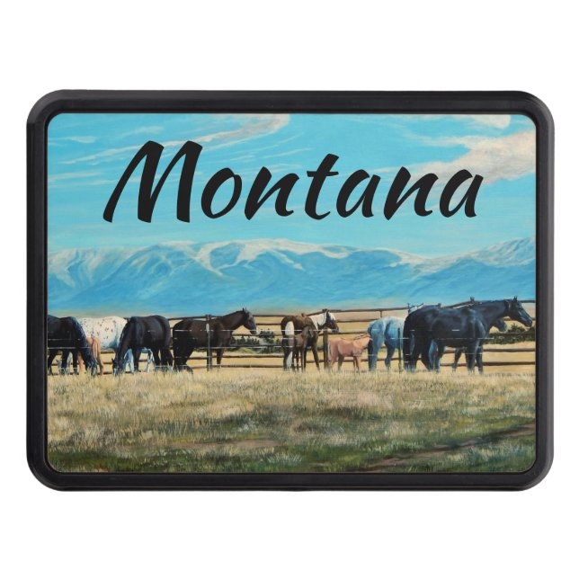 Cubierta Para Remolque Caballos de Montana, rodeo de la primavera, (Anverso)