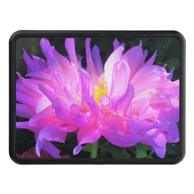 Cubierta Para Remolque Cactus Dahlia rosa y morado asombroso (Anverso)