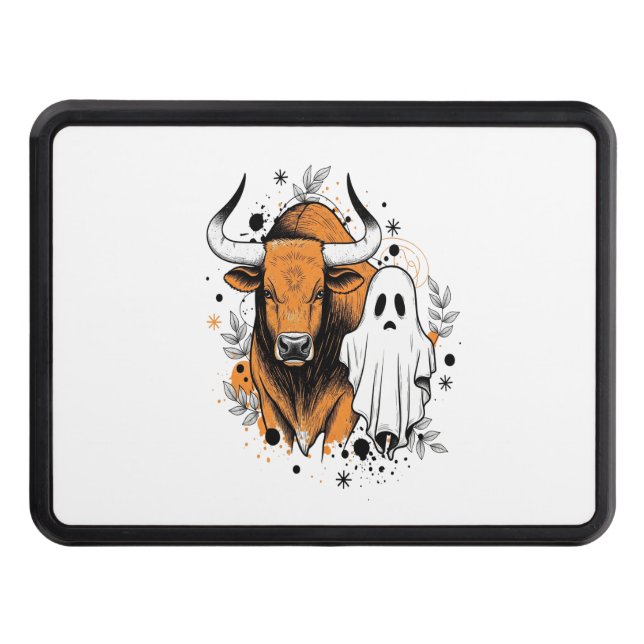 Cubierta Para Remolque Cae la vaca fresca de Halloween Highland (Anverso)