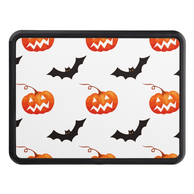 Cubierta Para Remolque Calabazas y murciélagos de Halloween, truco o truc (Anverso)