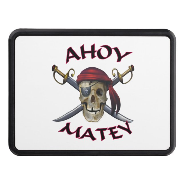 Cubierta Para Remolque Calavera pirata "ahoy Matey" (Anverso)
