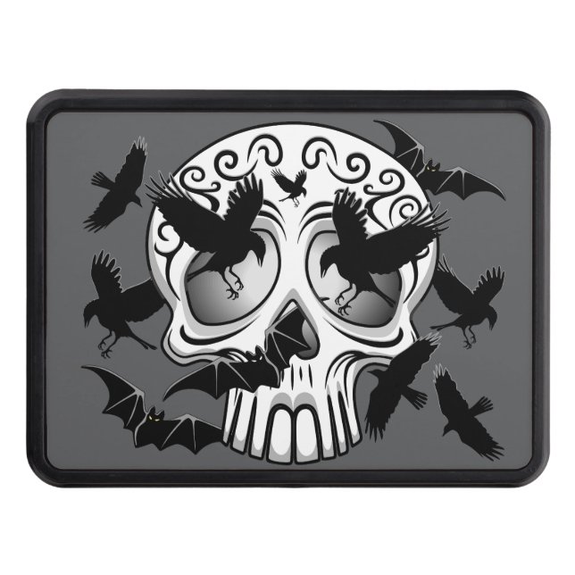 Cubierta Para Remolque Calaveras decorativas de Halloween (Anverso)