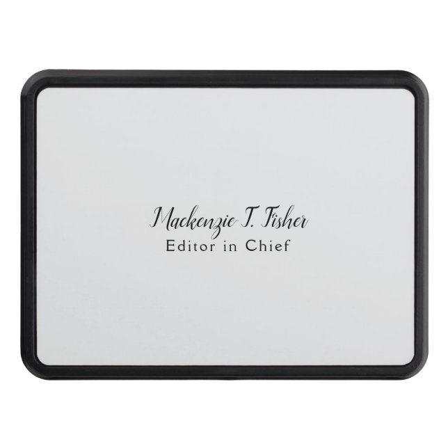 Cubierta Para Remolque Caligrafía clásica Elegante Plata simple Gris (Anverso)