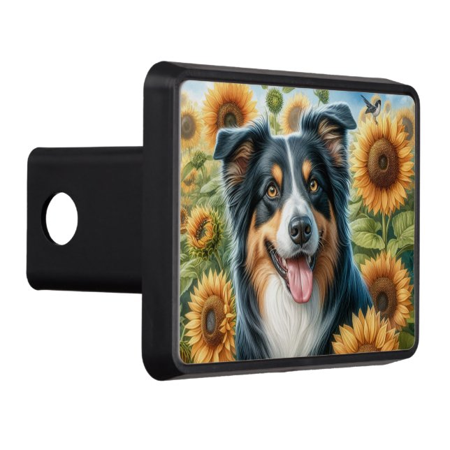 Cubierta Para Remolque Camión de Perro Perro de la Frontera de los Sunflo (Derecha)