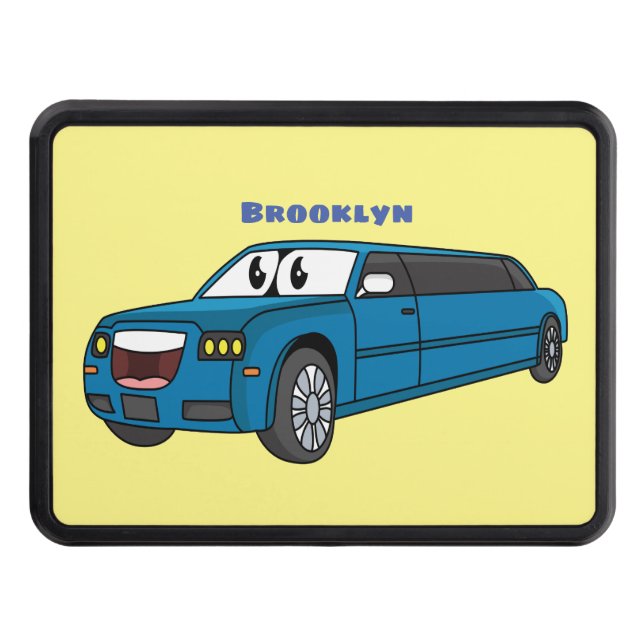 Cubierta Para Remolque Camión de personalizado limusina azul muy feliz (Anverso)