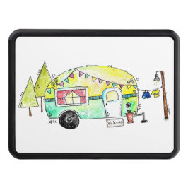 Cubierta Para Remolque Camper feliz retro y caprichoso