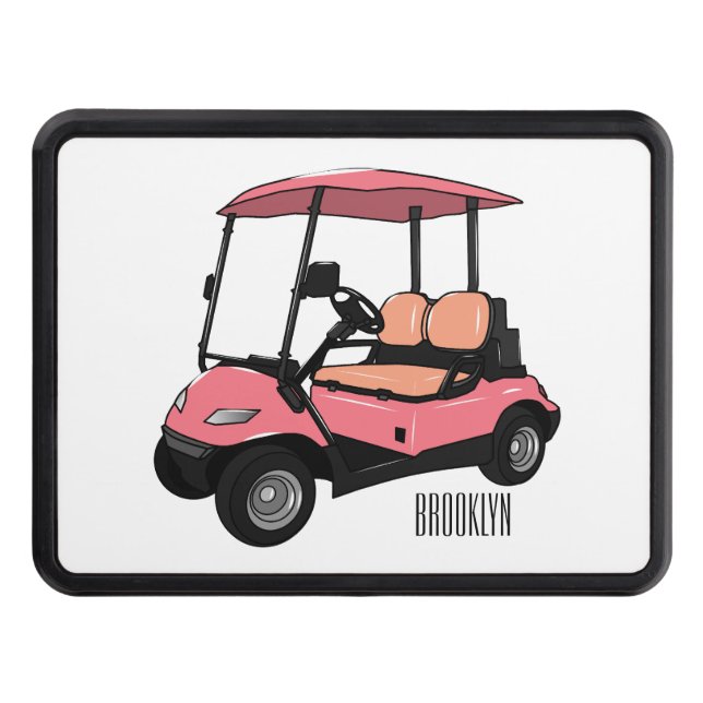 Cubierta Para Remolque Carro de golf / ilustracion personalizado de coche (Anverso)